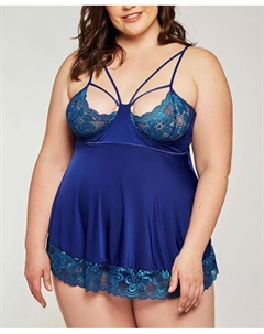 Плюс Размер Daisy Lace Caged Babydoll Нижнее Белье Ночная Рубашка Icollection