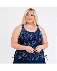 Купальный топ Maya Tankini больших размеров со съемными чашками, мультиколор Calypsa