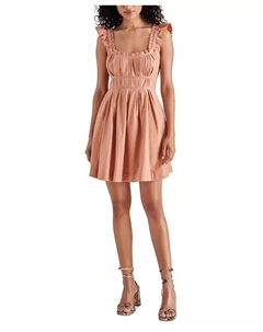 Женское хлопковое плиссированное платье Harmony, бежевый Steve madden