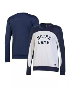 Женский темно-синий, белый пуловер с капюшоном Notre Dame Fighting Irish Colorblock Under armour