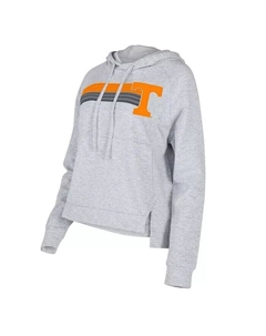 Женский серый пуловер с капюшоном Tennessee Volunteers Cedar Tri-Blend реглан Concepts sport