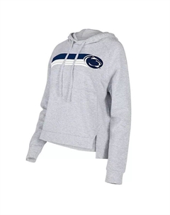Женский серый пуловер с капюшоном Penn State Nittany Lions Cedar Tri-Blend реглан Concepts sport