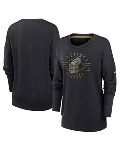 Женская черная толстовка-пуловер New Orleans Saints Rewind Playback Icon Performance Nike