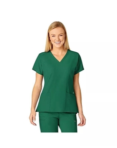 Женский топ W123 Flex Back со стилизованным V-образным вырезом, красный, размер S Regular, зеленый Wink