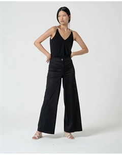 Женские однотонные эластичные брюки-клеш, черный Surkana