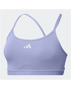Спортивный бюстгальтер Aeroreact Training с тремя полосками, цвет Violeta Adidas