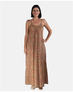 Длинный кафтан с цветочным принтом, бежевый Kbas