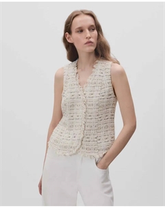 Женский нарядный вязаный жилет, цвет Crudo Simorra