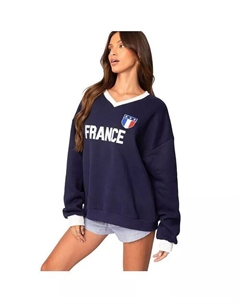 Женская толстовка Италия оверсайз, синий Edikted