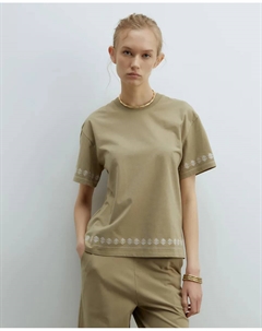 Вышитая футболка, зеленый Сфера