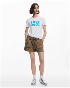 Простые женские шорты-карго, зеленый Desigual