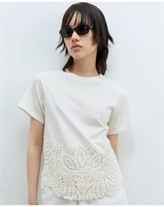 Футболка с кромкой, связанной крючком, цвет Crudo Сфера