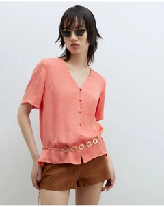 Блузка с короткими рукавами, коралловый Сфера