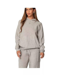 Женская толстовка с капюшоном Wynter свободного покроя, серый Edikted