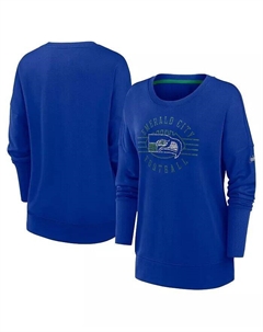 Женская королевская состаренная толстовка-пуловер Seattle Seahawks Rewind Playback Icon Performance Nike