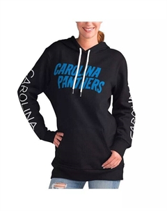 Женский пуловер с капюшоном Black Carolina Panthers Extra Inning, черный G-iii 4her by carl banks