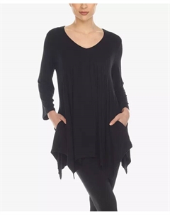 Женская туника с завышенной талией, черный White mark