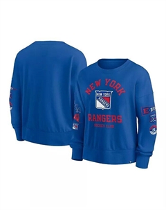 Женская синяя толстовка-пуловер New York Rangers Go Team Fanatics