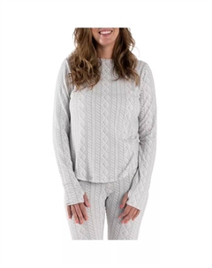 Женская уютная многослойная рубашка с длинным рукавом, серый Muk luks