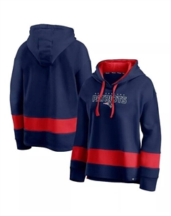 Женский пуловер с капюшоном темно-синего и красного цвета New England Patriots Colors of Pride с цветными блоками Fanatics