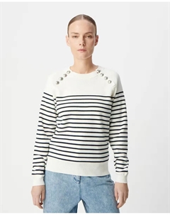 Женский полосатый свитер, темно-синий Ikks