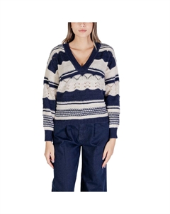 Синий свитер из переработанного полиэстера Ichi