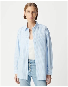 Полосатая женская рубашка, синий Ikks