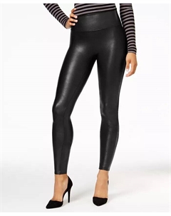 Леггинсы из искусственной кожи, P/XS-3X, черный Spanx