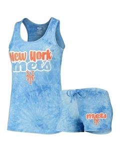 Женский комплект из майки и шорт Royal New York Mets Billboard Racerback Concepts sport