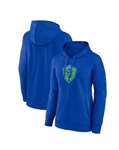 Женский синий пуловер с капюшоном с логотипом Seattle Sounders FC Primary Fanatics