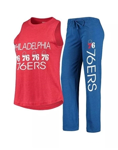 Женский комплект для сна Royal, красный Philadelphia 76ers майка и штаны Concepts sport