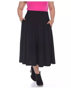 Расклешенная юбка-миди больших размеров, серый White mark