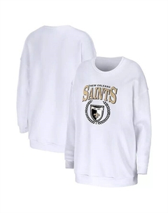 Женский белый свободный пуловер New Orleans Saints Wear by erin andrews