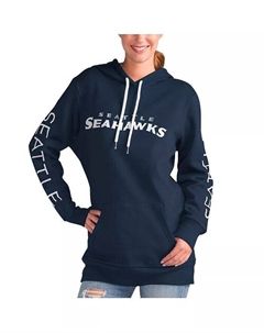 Женский темно-синий пуловер с капюшоном Seattle Seahawks Extra Inning, синий G-iii 4her by carl banks