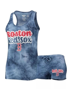 Женский темно-синий комплект из майки-борцовки и шорт Boston Red Sox Billboard Concepts sport