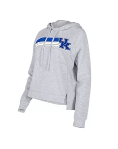 Женский серый пуловер с капюшоном Kentucky Wildcats Cedar Tri-Blend реглан Concepts sport