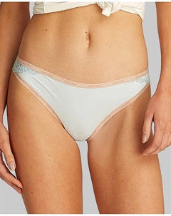 МЯГКИЕ ЭЛАСТИЧНЫЕ КРУЖЕВНЫЕ бразильские трусики, светло-голубой Calvin klein