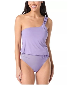 Женский танкини-топ на одно плечо и плавки бикини с высокой талией, фиолетовый Vince camuto