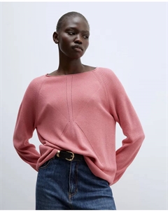 Свитер жемчужной вязки, розовый Сфера