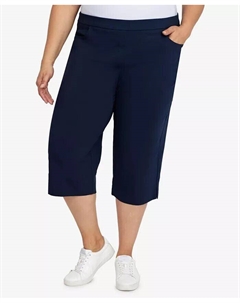 Брюки-капри Classic Allure Stretch Clamdigger размера Plus Size, синий Alfred dunner