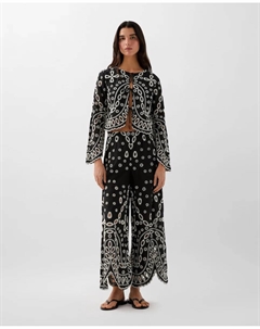 Женские хлопковые кюлоты с эластичным поясом, черный Scalpers