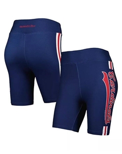 Женские шорты-байкеры темно-синего цвета St. Louis Cardinals Mitchell and ness