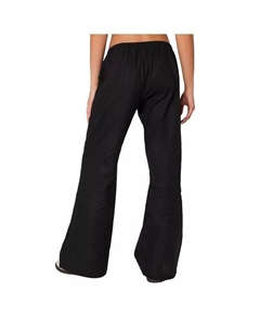 Женские прямые льняные брюки Maison, черный Edikted