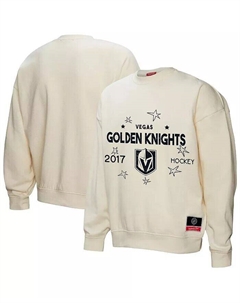 Женская кремовая толстовка Vegas Golden Knights Logo 3.0 с пуловером Mitchell and ness