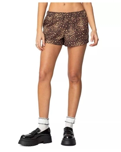 Женские боксеры с леопардовым принтом, коричневый Edikted