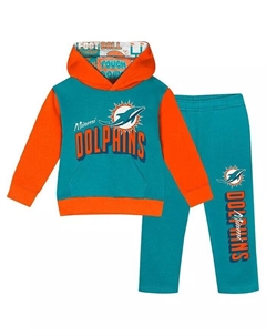 Комплект из флисовой толстовки и штанов с капюшоном для малышей Miami Dolphins Coin Toss Outerstuff