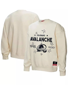 Женская кремовая толстовка-пуловер Colorado Avalanche Logo 3.0 Mitchell and ness