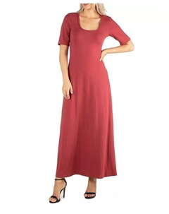 Женское повседневное макси-платье, красный 24seven comfort apparel