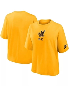 Женская золотая футболка Iowa Hawkeyes Boxy Legacy Established Nike