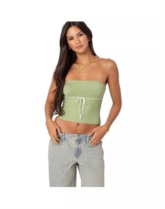 Топ-труба Elsie с трикотажным узлом, зеленый Edikted